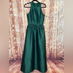 Alfred Sung Gown or Formal Size 4 Racerback Hunter Green Worn Once.
